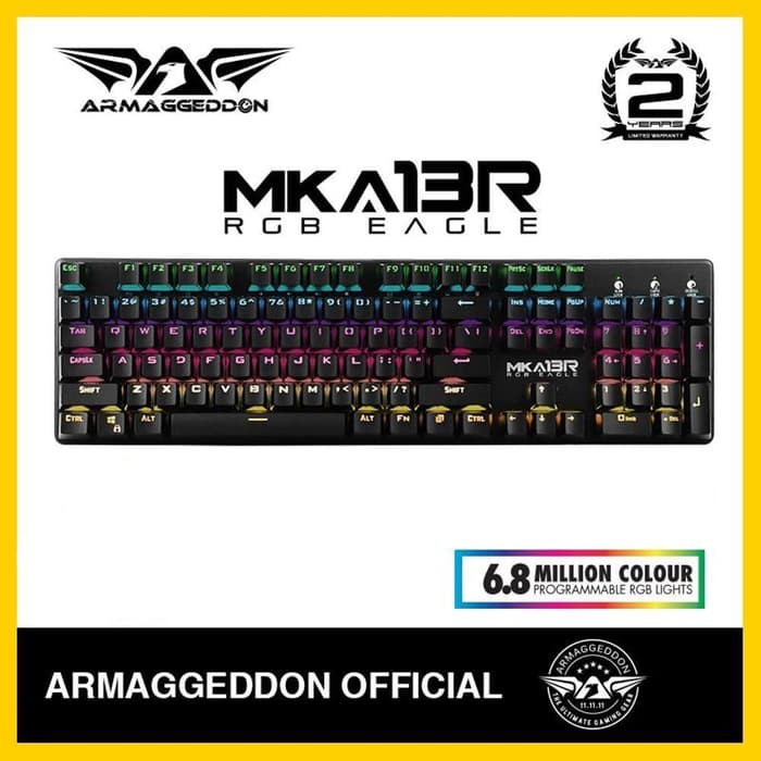 Keyboard Gaming Armaggeddon MKA 13R RGB Mechanical Blue Switches AG1281