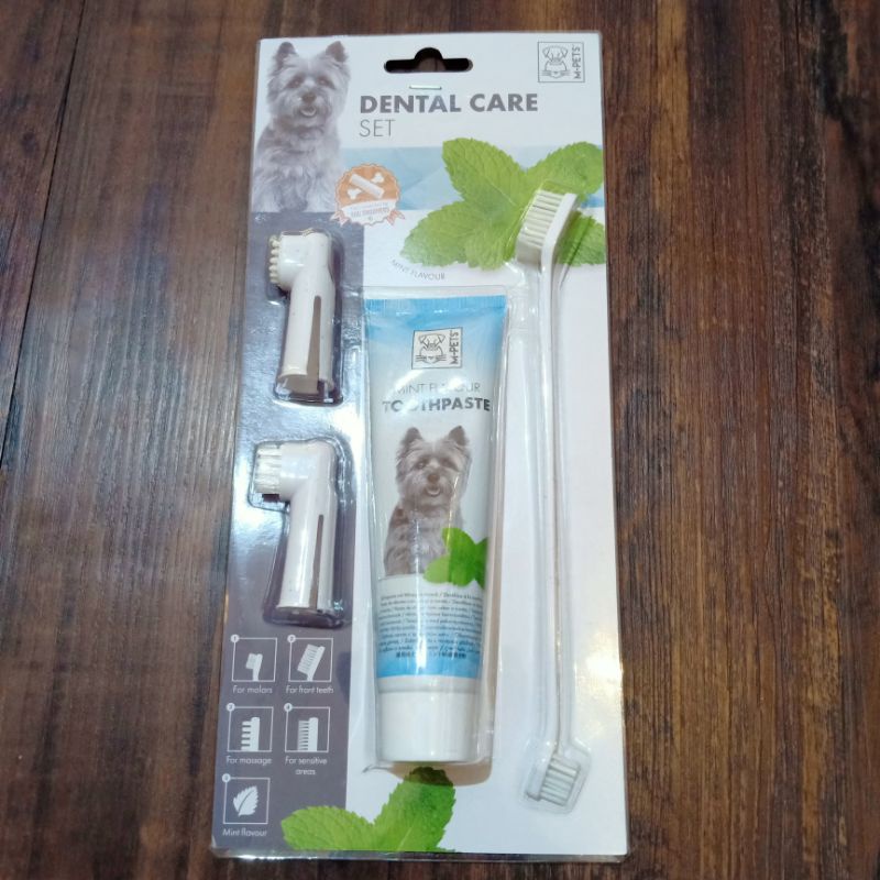 M-Pets Dental Care Set Tooth Paste/Sikat Gigi untuk Anjing beef dan mint