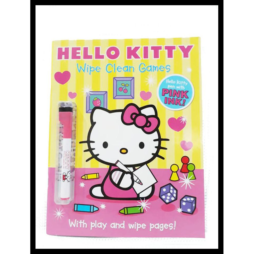 

Kado Anak Perempuan Hello Kitty Wipe Clean Book / Buku Anak / Buku Hello Kitty / Buku Import Murah