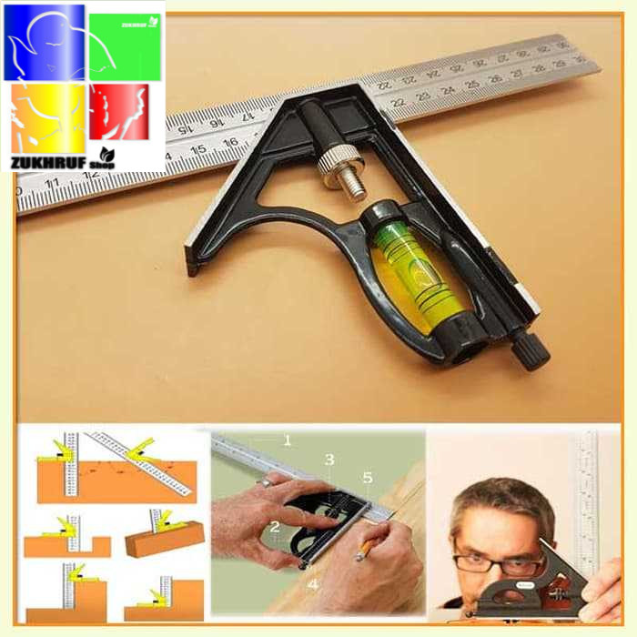 

Taffware Mistar Penggaris Siku Tukang Multifungsi - 7ROT0SBK