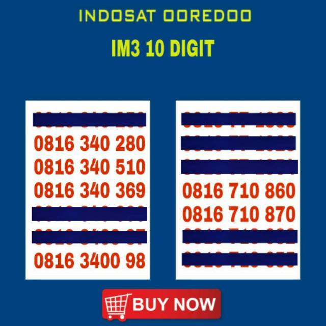 NOMOR CANTIK 10 DIGIT IM3 INDOSAT