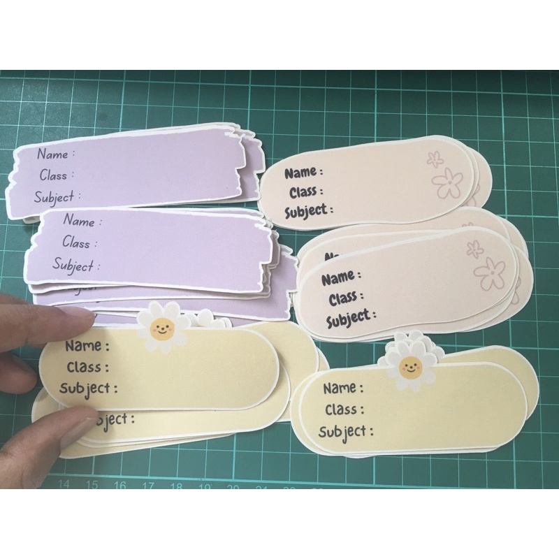 Sticker Nama Label Mata Pelajaran Sticker Sekolah Aesthetic Murah