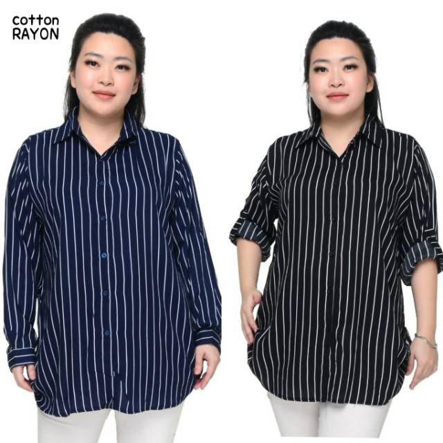KEMEJA JUMBO BIGSIZE RAYON SALUR