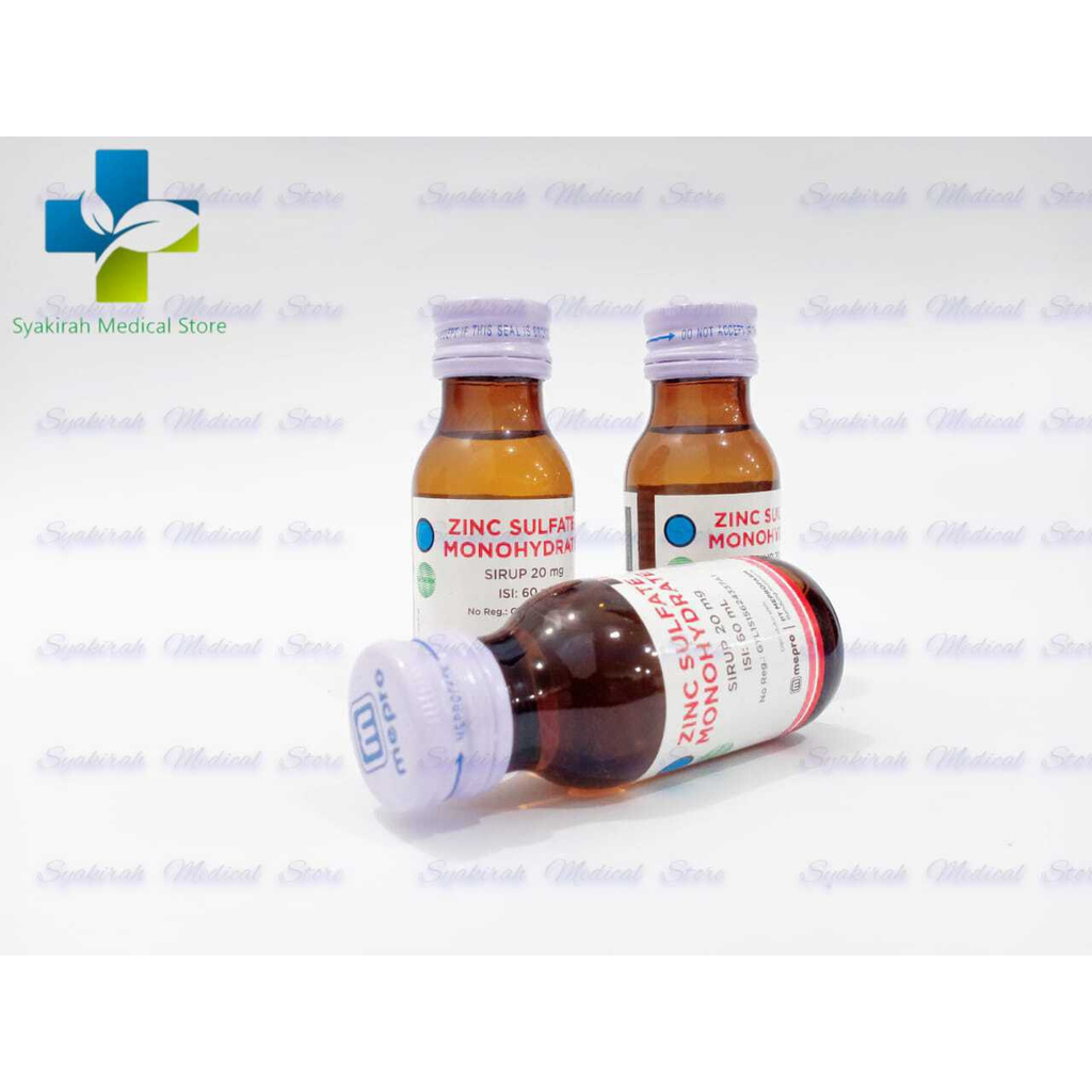 Original Zinc Syrup 60 ml / Zinc Sulfate Monohydrate Syrup / Untuk Diare