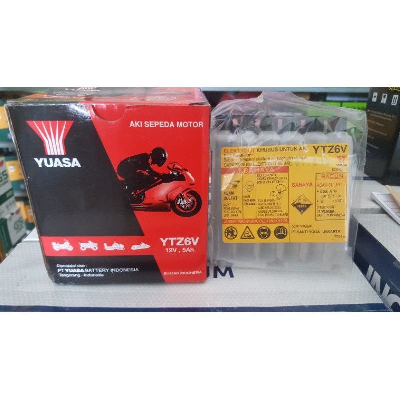 AKI YUASA YTZ6V ORIGINAL FU 150 CBR 150 PCX 125 VARIO 125 150 NMAX AEROX