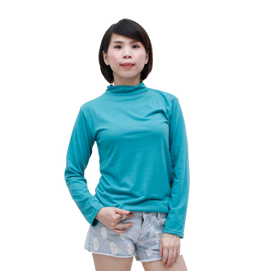 Manset Kaos Wanita TurtleNeck Lengan Panjang | Inner Katun Premium