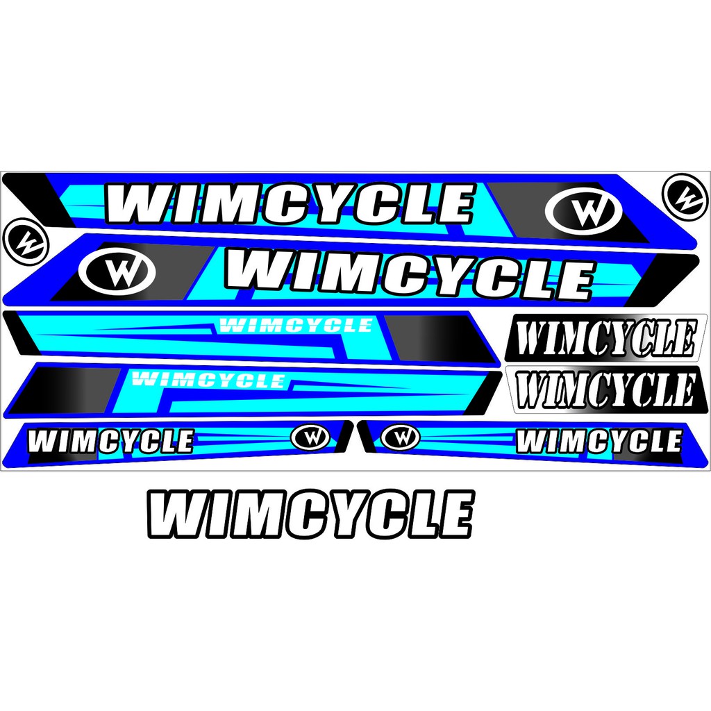 COD- SATU SET STICKER SEPEDA WIMCYCLE STRIPING VARIASI/STIKER
