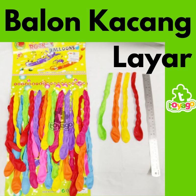 Balon Kacang Besar Lembar 40 Pcs Grosir Murah