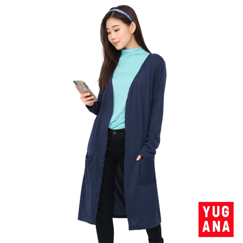 BL - CRLONG Cardigan Panjang Oversize Wanita Polos-3