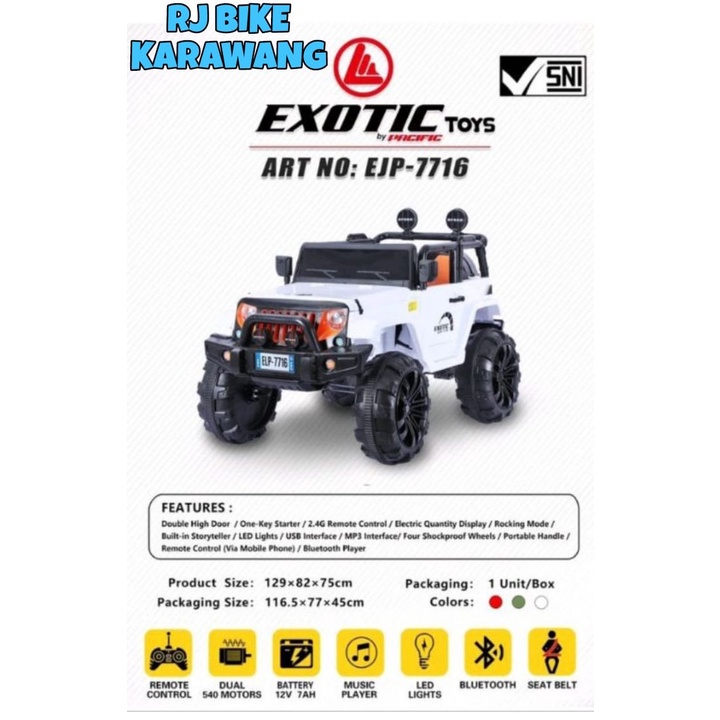 Mobil Aki Anak EXOTIC EJP 7716 JEEP