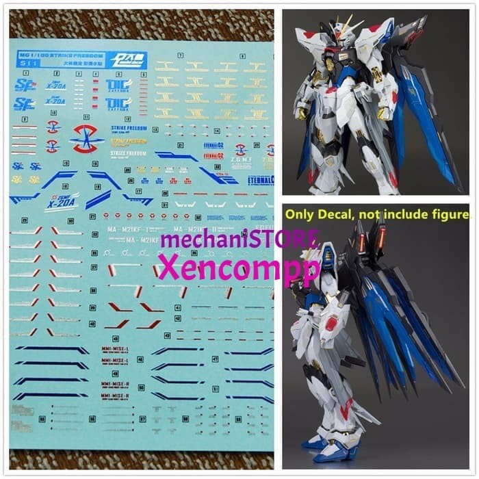 Water Decal MG Strike Freedom ver Metalbuild by DL MODEL