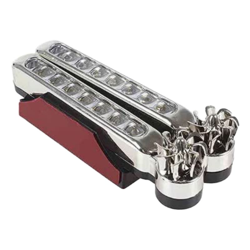 LAMPU LED DRL TENAGA ANGIN 8 MATA LED LAMPU MOBIL