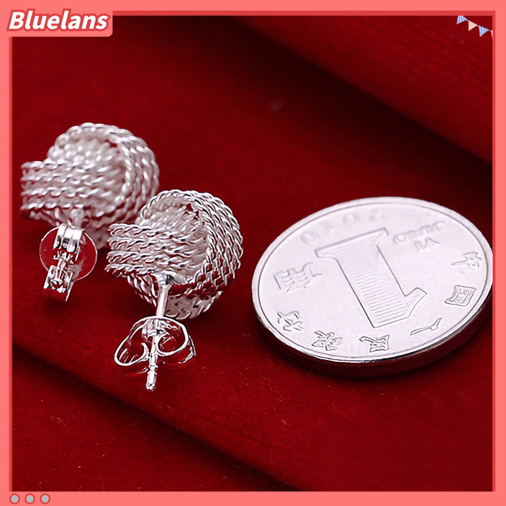 Bluelans Set Anting Stud Bentuk Bola Bahan Alloy Untuk Kencan