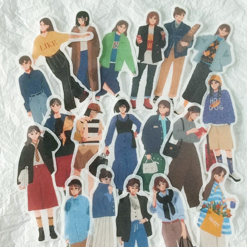WASHI STIKER KOREAN GIRL