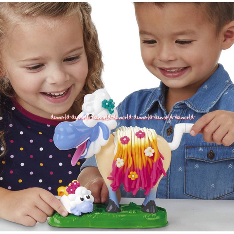 Play-Doh Animal Crew Sherrie Shearin Sheep Toy Mainan Lilin Playdoh Domba dengan Suara