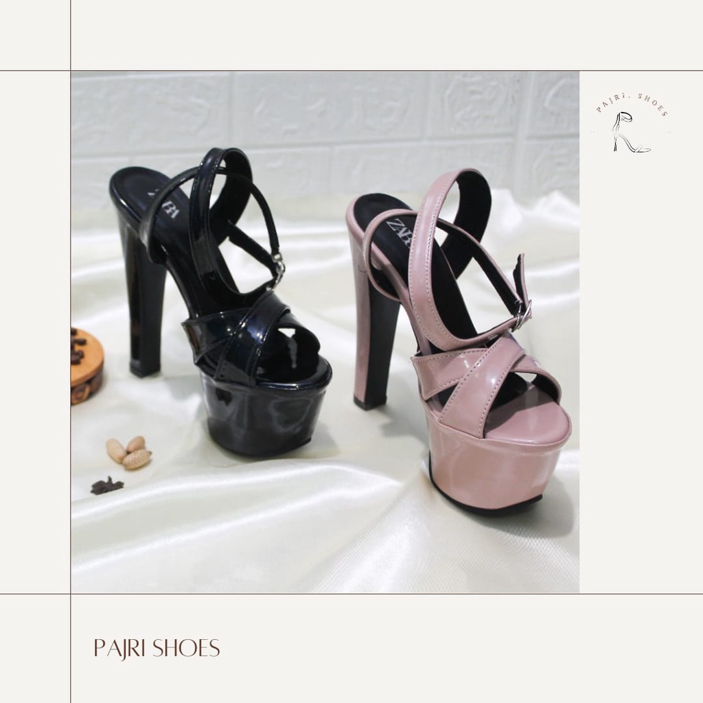 RECOMMENDED MOOZA HEELS WANITA 15 CM Z16 SILANG TALI HEELS WANITA ELEGANT HEELS CANTIK HEELS PESTA