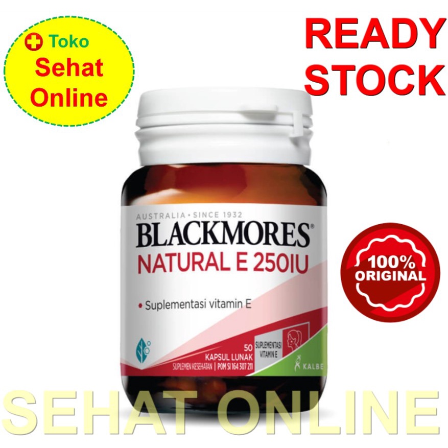 Bpom Kalbe Blackmores Natural E 250 IU 50 Kapsul