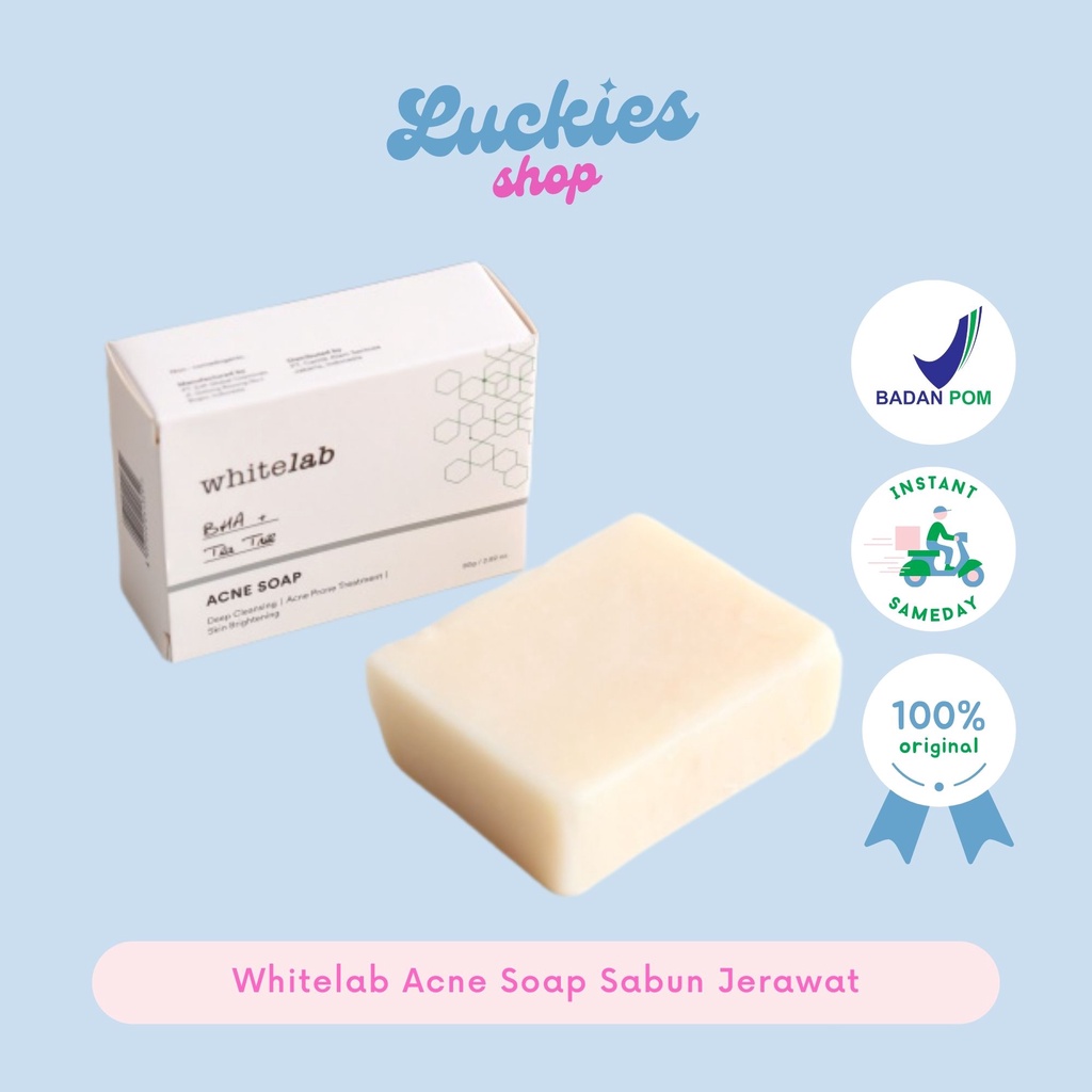 BPOM Whitelab Acne Soap Sabun Jerawat Whitelab Sabun Batang Sabun Cuci Muka Jerawat