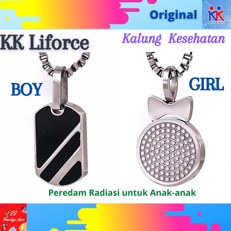 KK Liforce Boy/Girl Kalung kesehatan Peredam Radiasi untuk anak-anak KK Indonesia Original