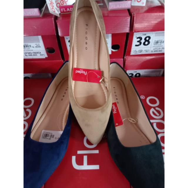 Flatshoes wanita bahan suede ori fladeo