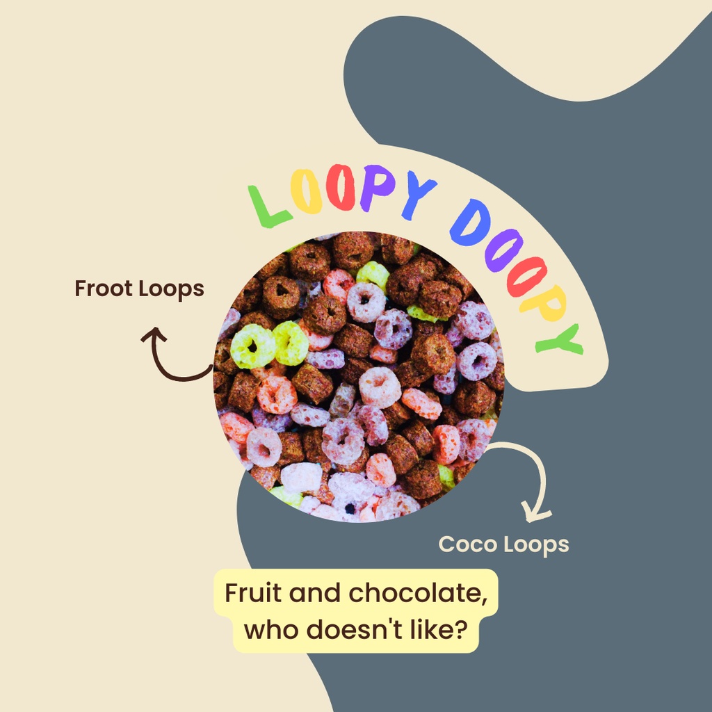 

Loopy Doopy Cereal (Coco Loops+Froot Loops)