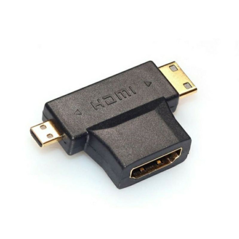 KONEKTOR / GENDER HDMI 3 IN 1  HDMI FEMALE + MINI HDMI + MICRO HDMI