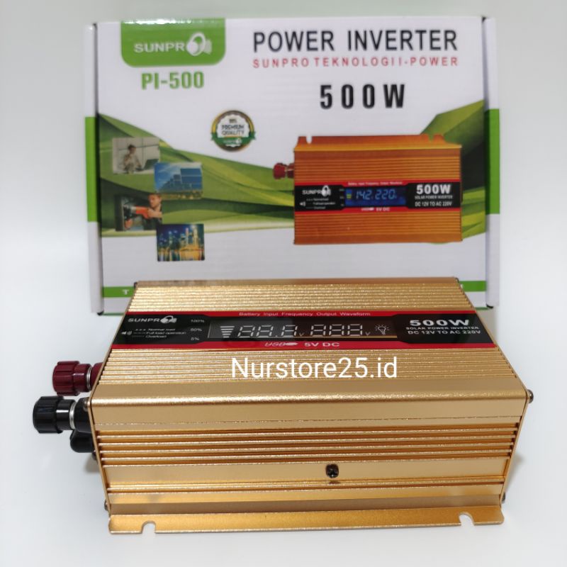 POWER INVERTER DC KE AC 500W/500WATT AKI KE LISTRIK/POWER INVERTER SUNPRO DC KE AC 500W/500WATT AKI 