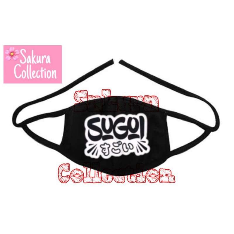 Masker Kain 3 Lapis / Scuba / Hijab - Sugoi Hiragana Anime