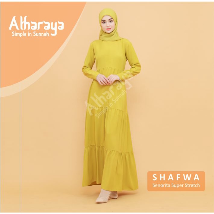 Dress Terbaru SHAFWA Ruffle Gamis Kekinian Gamis Terbaru Premium By Atharaya