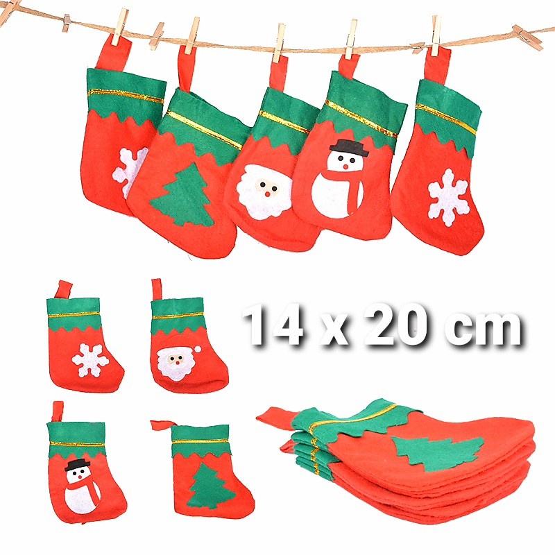 Kaos Kaki Natal Kecil Gantungan Dekorasi Pohon Natal Christmas Socks