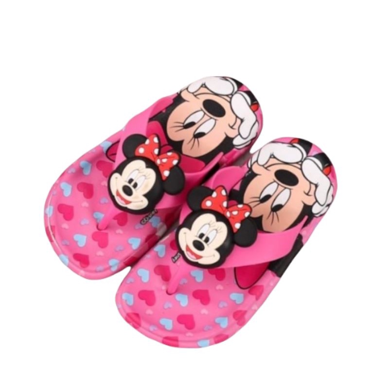 sandal jepit karet anak karakter minnie,sendal jelly jepit anak perempuan terbaru karakter