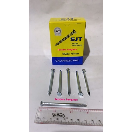 PAKU BETON PUTIH SJT 3 INCI / GALVANIZED NAIL 75 MM
