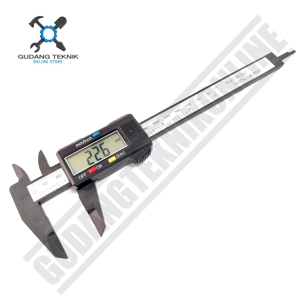 BISON Vernier Caliper Digital Plastik 150mm BISON K21520 / Jangka Sorong Sketmat Sigmat BISON