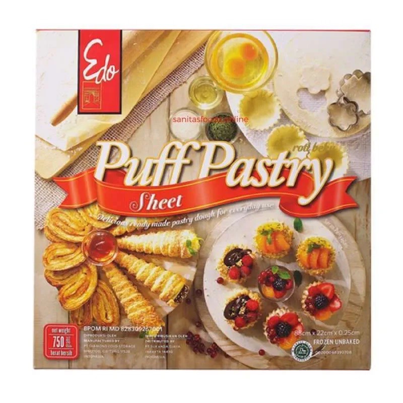 

Puff Pastry Edo Kulit Pastry 750 gram