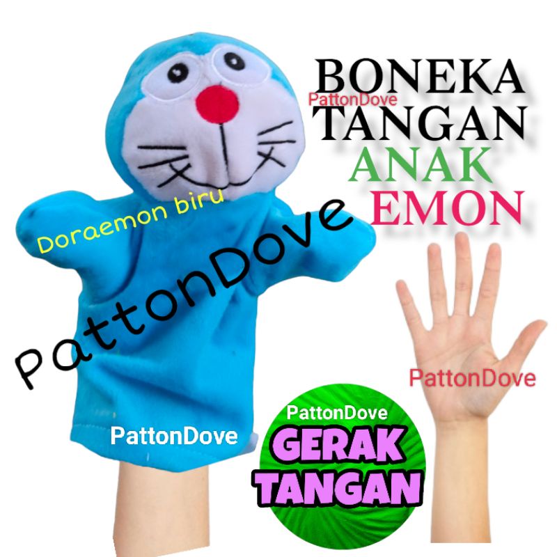 BONEKA TANGAN DORAEMON PREMIUM HAND PUPPET ANIMAL BINATANG HEWAN KARAKTER BONEKA DONGENG BAHAN BAGUS.