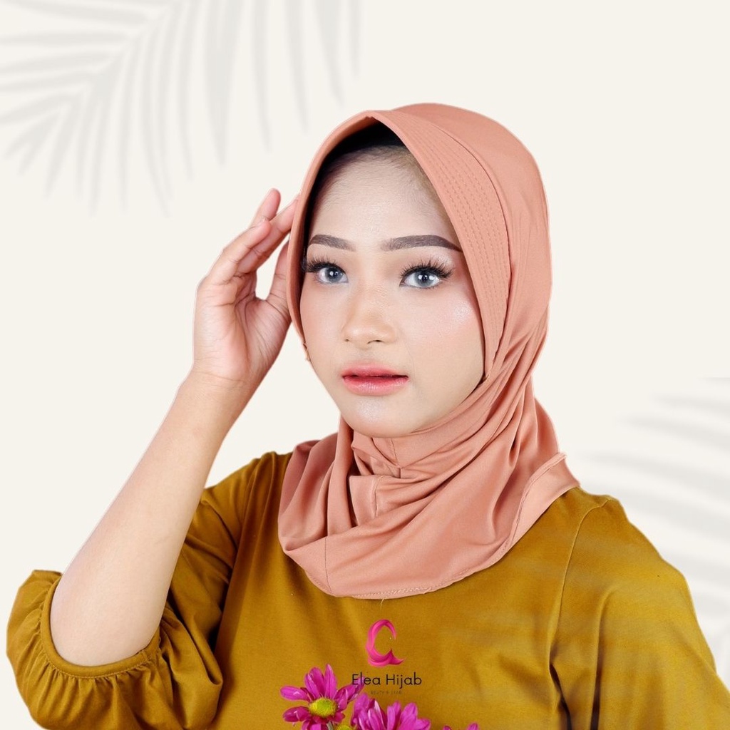 Jilbab sport murah / jilbab jersey lycra / jilbab instan sport-8
