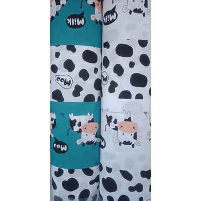 kain sprei meteran moo moo parade cow sapi star