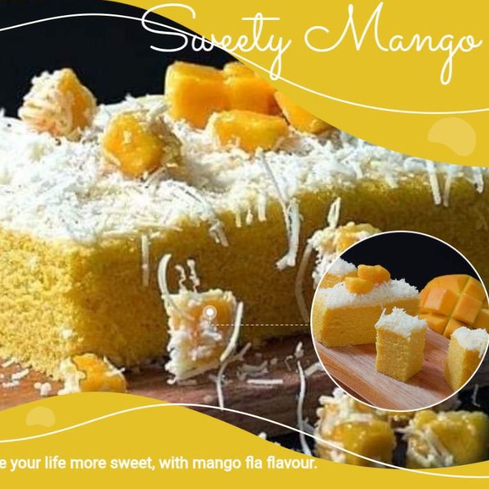 

Sweet Mango cheese cotton cake