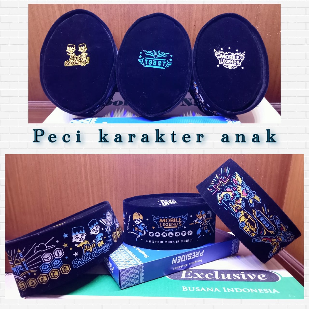 Peci Songkok Anak Karakter Kopyan anak karakter Anak Laki Laki