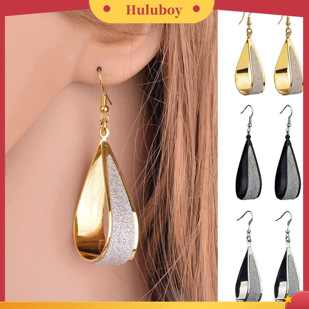 Hu Hu Hu Hu Hu Alat Bantu Pasang Kacamata♡ Anting Kait Bentuk Tetesan Air Model Hollow Bahan Alloy Untuk Perlengkapan Pesta Pernikahan