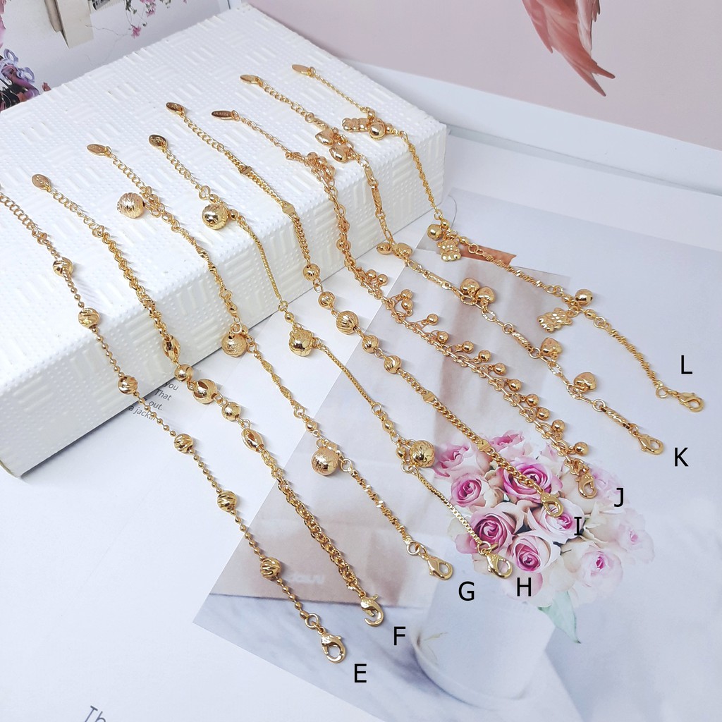 Perhiasan Xuping Premium Gelang Rantai Polos Elegan Lapis Emas - BB434