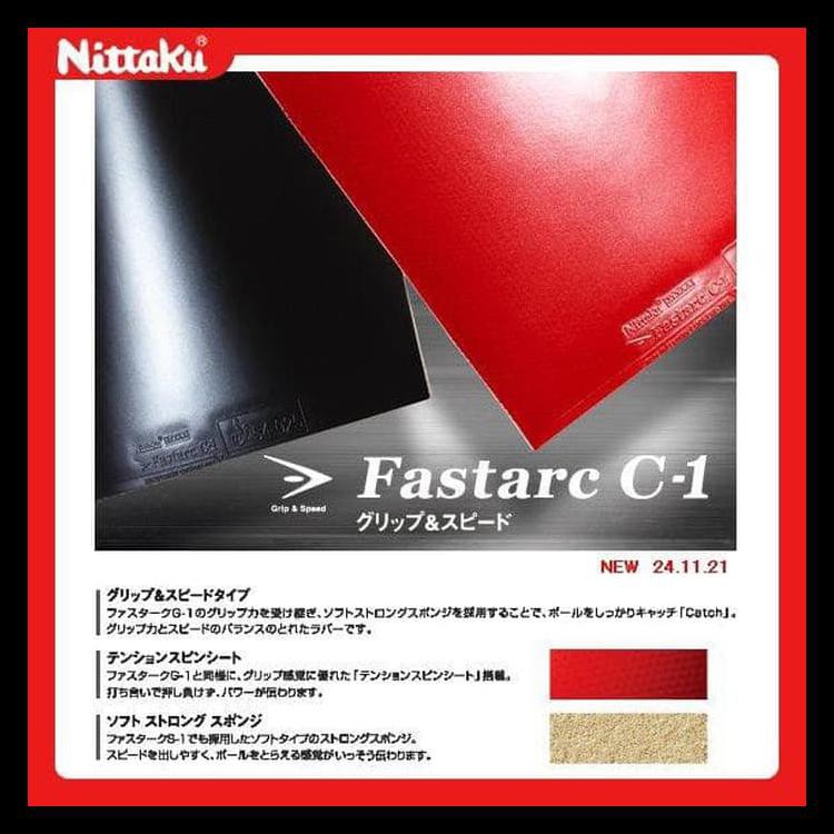 Nittaku Fastarc C1 Karet Bet Pingpong Tenis Meja Original Segel No Kw Promo