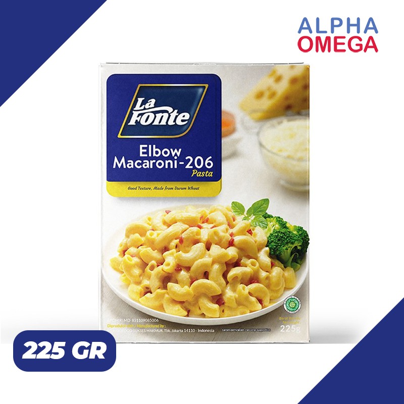 

LA FONTE ELBOW MACARONI-206 225 GR - PASTA MAKARONI INSTAN