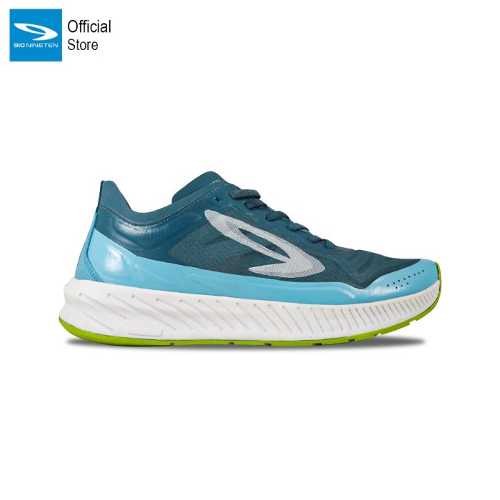 Terbaru 910 Nineten Geist Ekiden Elite Sepatu Running - Biru/Hijau Neon/Putih