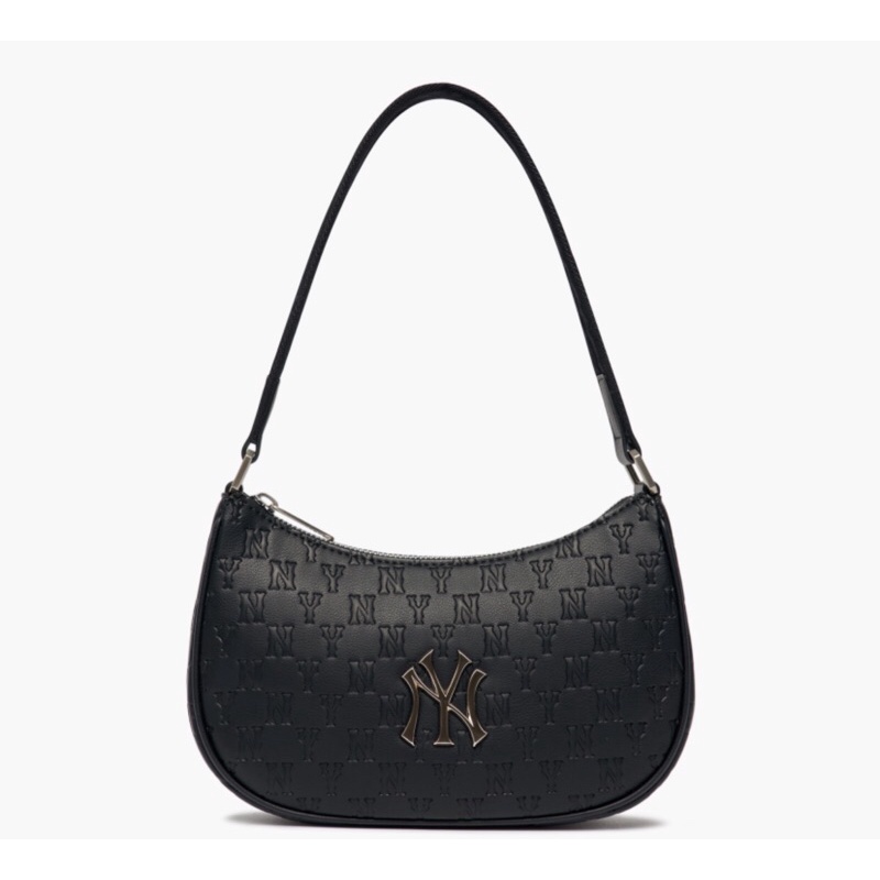 MLB EMBO HOBO BAG COLOR BLACK DAN WHITE