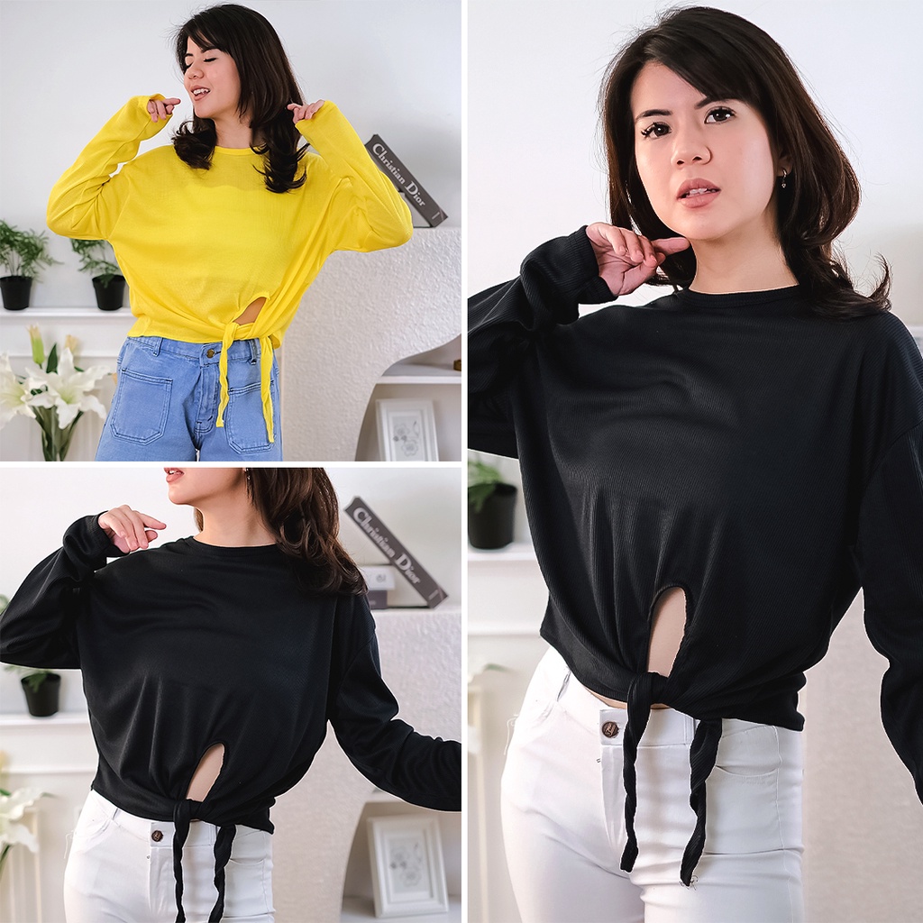 AFI - SALE - Geyna Tshirt Oversize RIB / Outer Wanita Murah Oversize