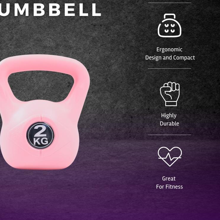 LIGHTSPEED KettleBell 2 KG / Barbell 2 KG/ Dumbell / Barbel / Dumbell 2kg