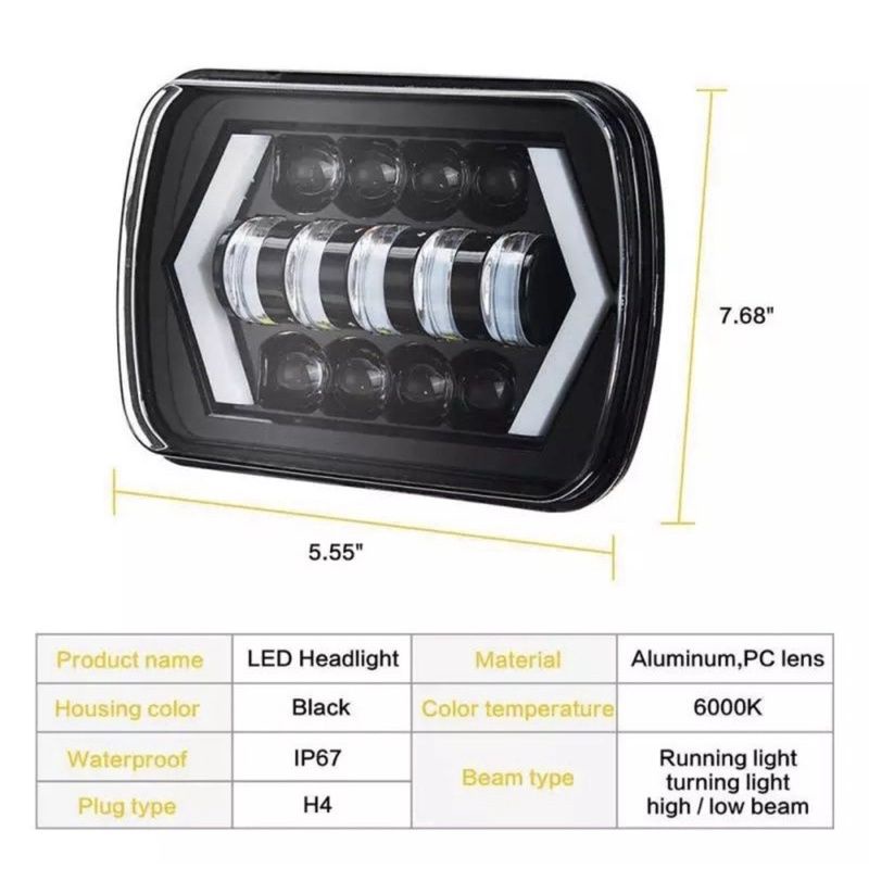 TERMURAH Daymaker Kotak LED 7x5  Inch Katana Taft Feroza L300 Jeep Ori Import