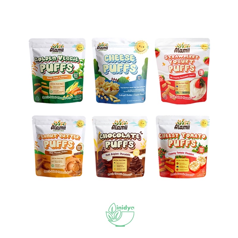 Jual ALAMII PUFFS Snack Anak / Bayi / Alamii Puffs Cheese Golden Veggie