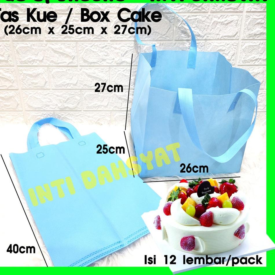 

Baru Tas KUE / Box Cake Spunbond Goodie Bag Size 25 isi 12lembar 26cm x 25cm x27cm Tas Nasi Kotak Box Bag dan KUAT 시
